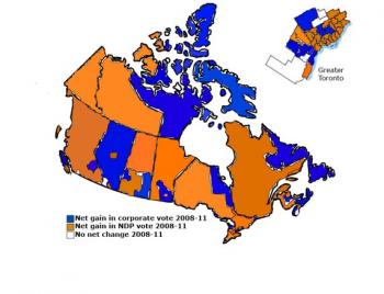 Canada's real electoral map: A surge for the left 